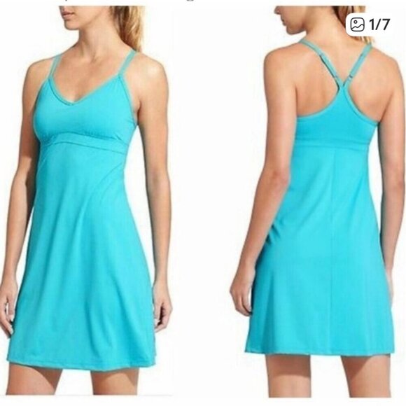 Athleta Dresses & Skirts - Athleta sport dress Women's Extra Small aqua teal stretch sport athleisure